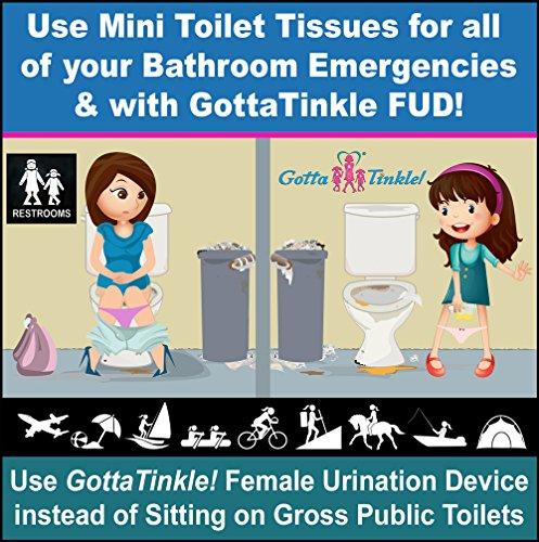 Gotta Tinkle! Premium Quality Mini Toilet Paper Rolls | Travel-Size | Convenient Plastic Dispenser | Lightweight & Compact | Travel & Vacation Designs (3-Pack) (121 Aloha)