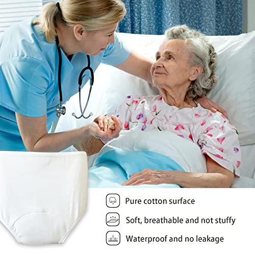 Lmaray Pull On Style Adult Cloth Diaper for Women, Reusable Nappy Washable Elderly Incontinence Care Protection Nappies Underwear for Women, Repeatedly Washing Leak-Proof Safety Pants (27-39 inch Waist)