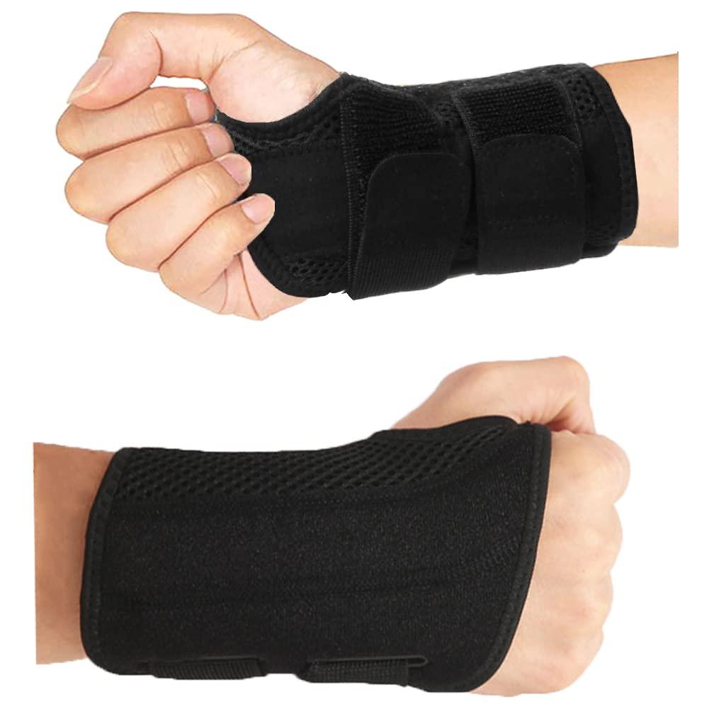 HYCOPROT HYCOPROT Wrist Support Brace Compression Reversible Adjustable Strap for Wrists Carpal Tunnel Relieve Tendonitis Arthritis for Men and Women (Black, S/M-Right Hand (Pack of 1))