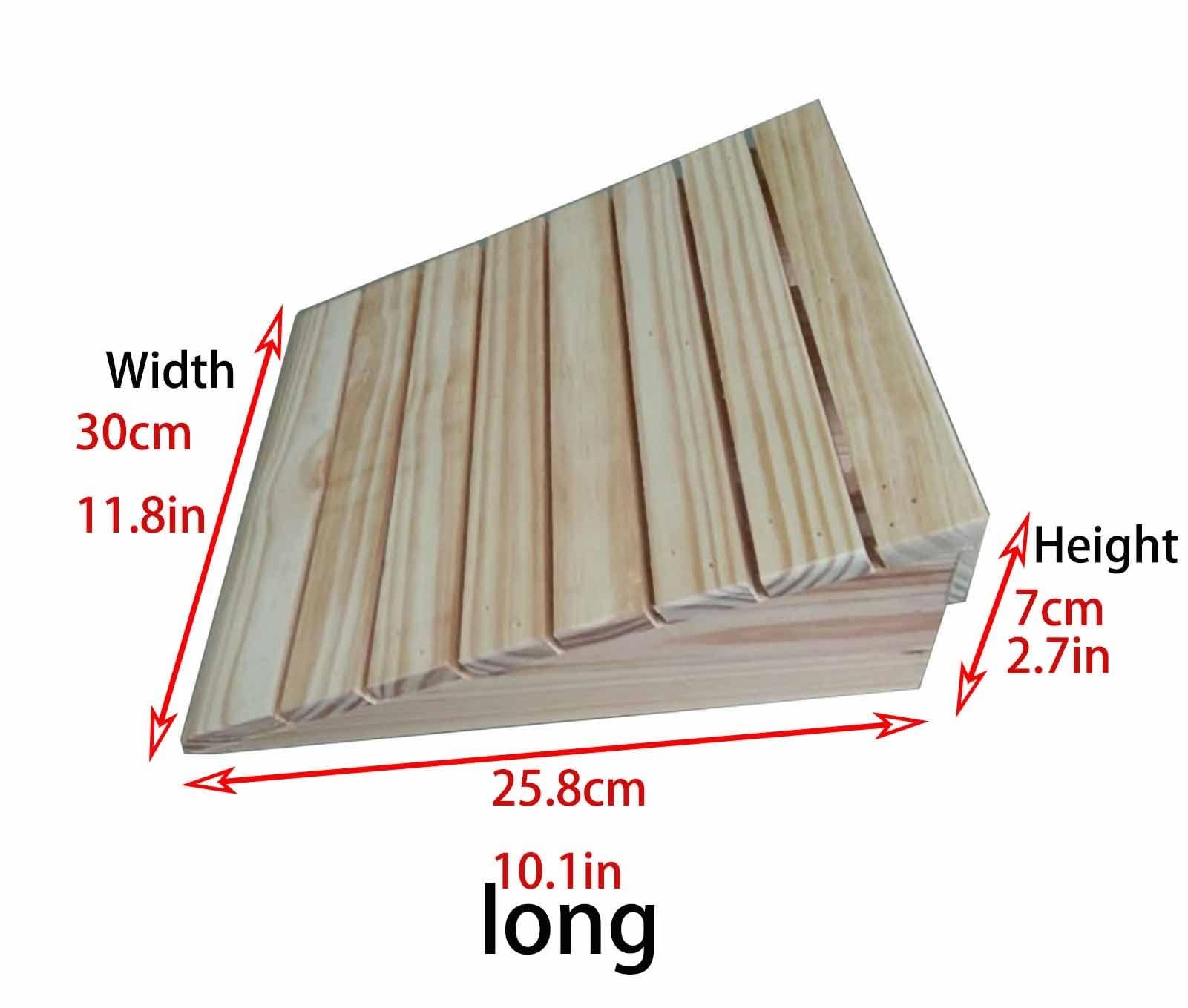 YWZQY YWZQY Threshold Ramp, Solid Wood Non-Skid No Water Assisted Uphill Wooden Ramp, Access Ramp for Wheelchair Trolley Small Pet (Color : Natural, Size : 25.8 x 30 x 7cm)