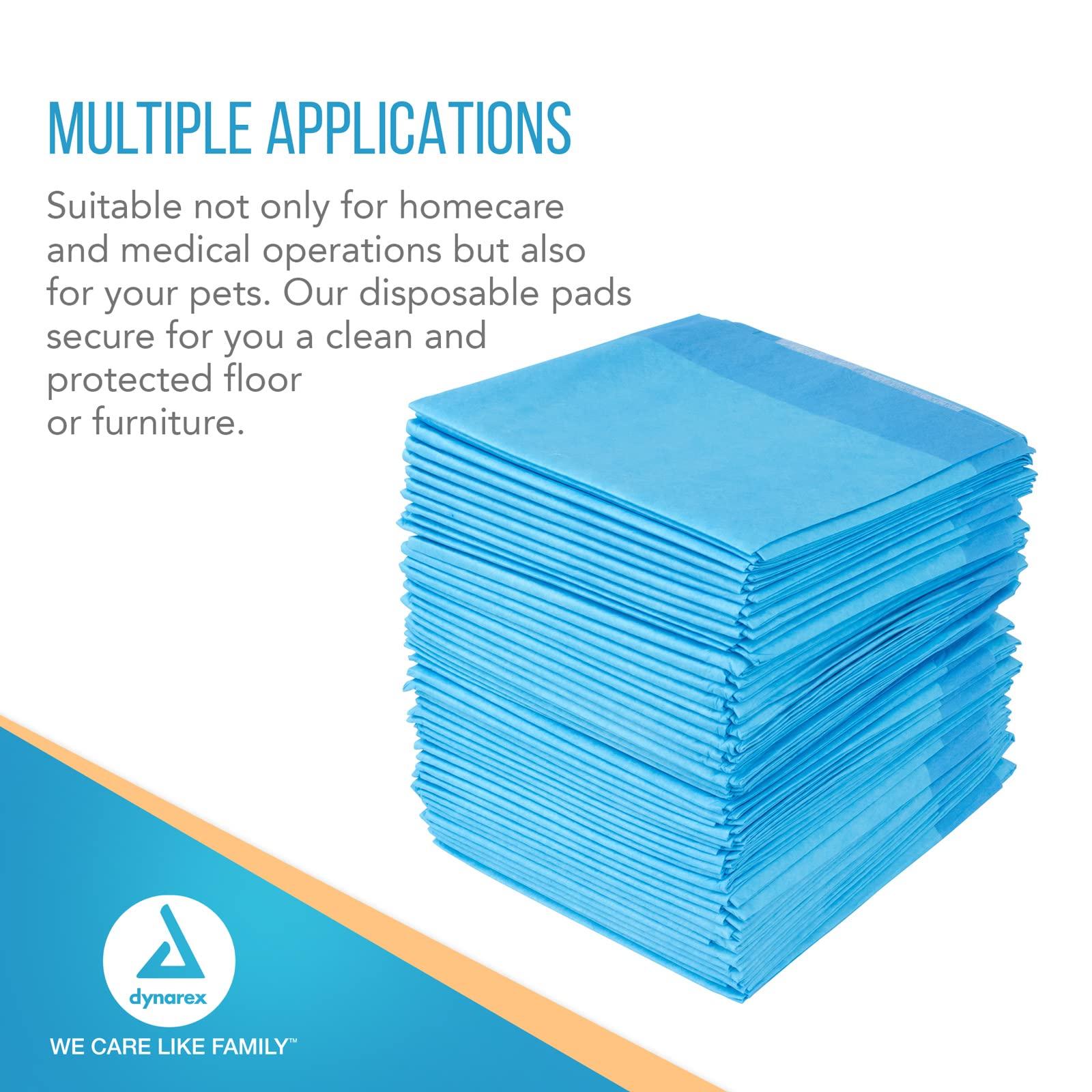 Dynarex Dynarex Disposable Underpads, Medical-Grade Incontinence Bed Pads to Protect Sheets and Mattresses, 23x36 (45g), 1 Case of 150 Pads (3 Boxes of 50)