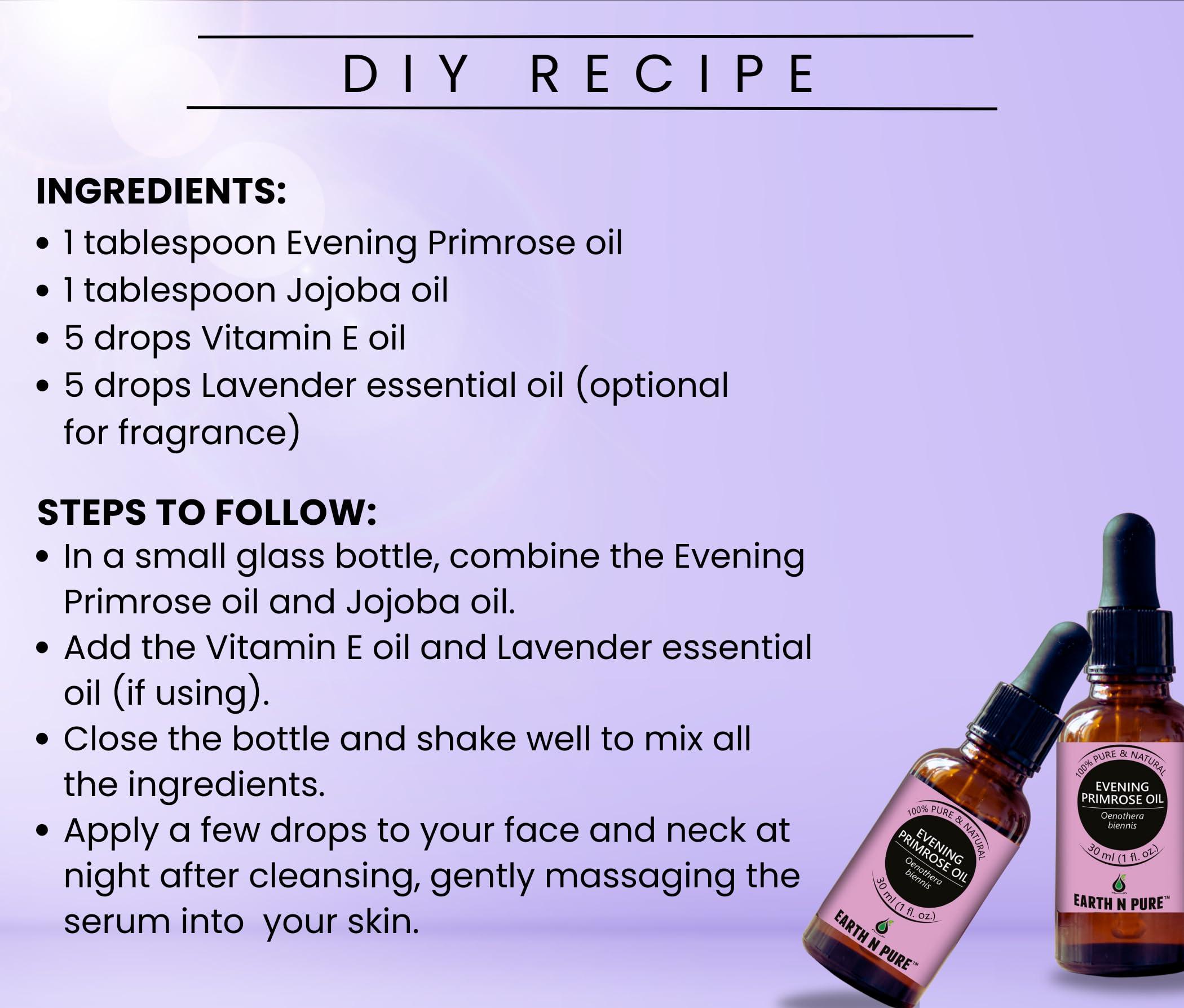 EARTH N PURE EARTH N PURE Evening Primrose Oil Cold Pressed, Pure and Natural 50 ml