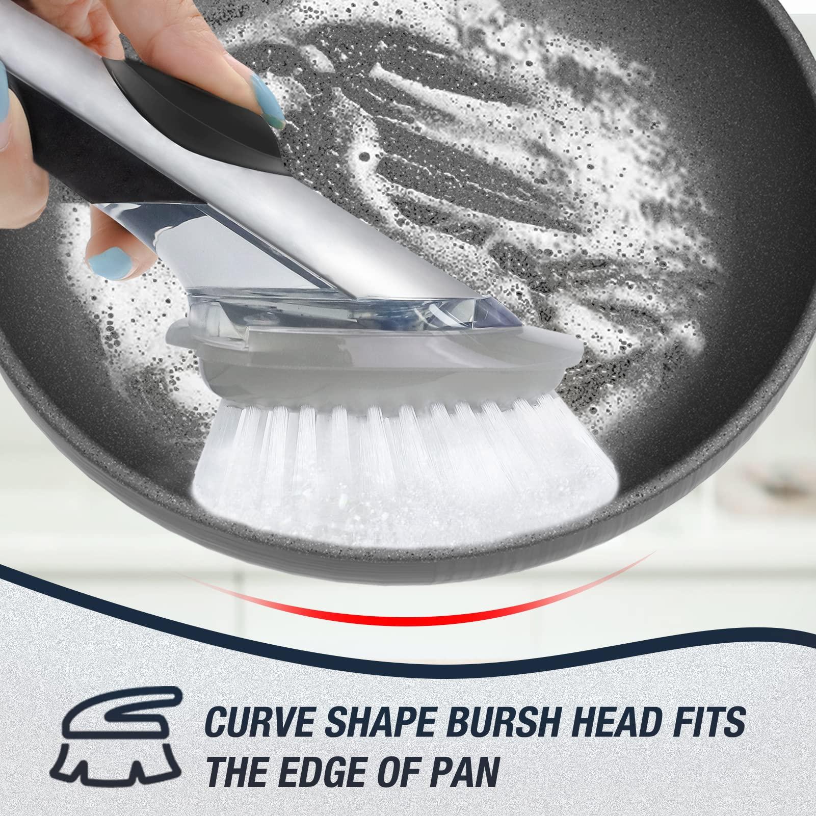 Shadowgallery 4 Pack Brush Refills for OXO Dish Brush(Grey)/(White)