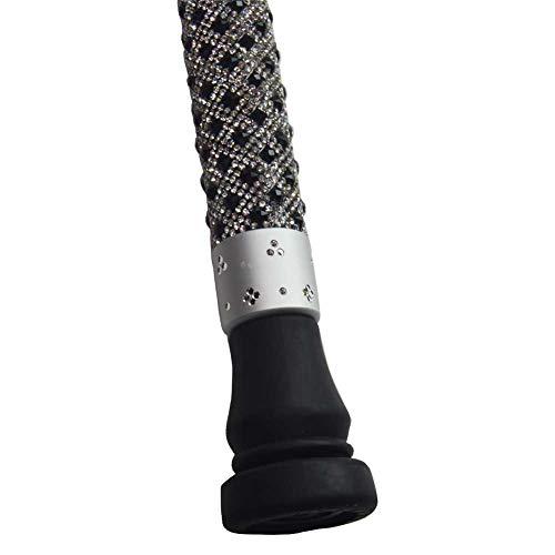 Jacqueline Kent Jacqueline Kent Sugar Cane - Adjustable Cane - Silver & Black
