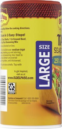 Old El Paso Old El Paso Taco Seasoning, 25% Less Sodium, Large Size, 6.25 oz.