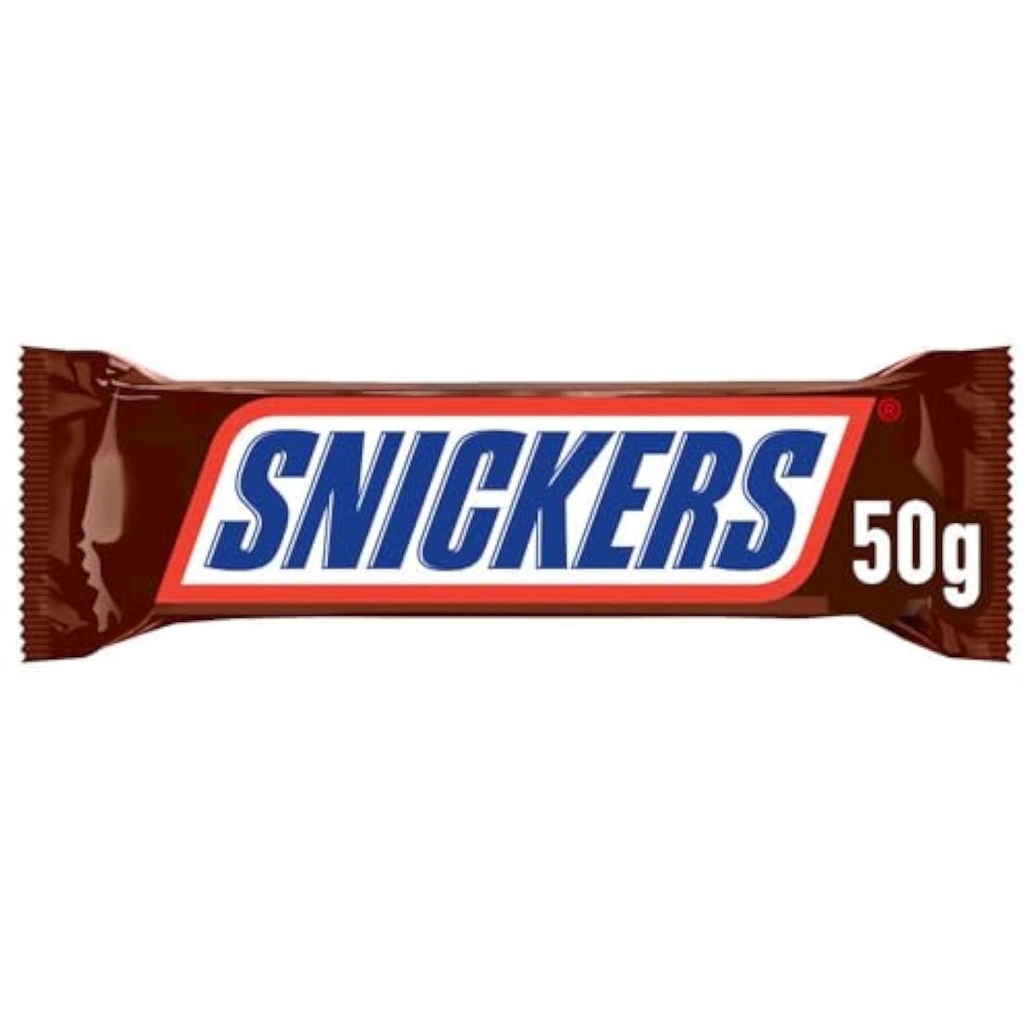 Snickers Snickers Bar with Caramel and Roasted Peanuts Chocolate Covered, 24 bars x50g (1200g)