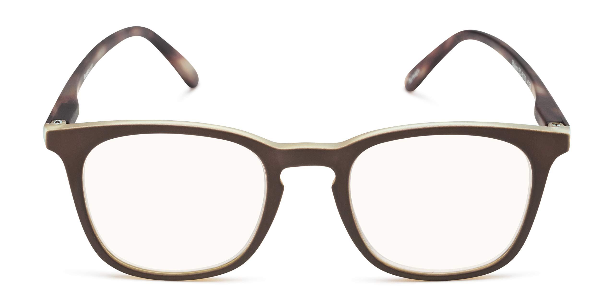 Readers Readers.com Reading Glasses: The Blaire Blue Light Reader square Style for Men and Women