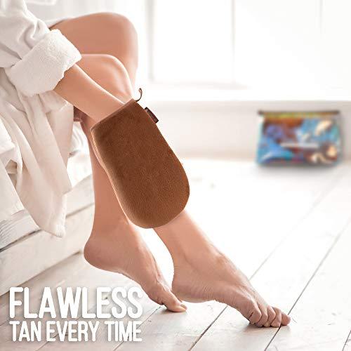 Thermalabs Ultimitt Double Self Tanning Applicator Mitts Set: Reusable Streak-Free Bronzing Sunless Tan Application Gloves (DOUBLE SET, BROWN)