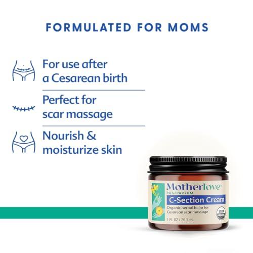 Motherlove Motherlove C-Section Cream (2 oz) Organic Herbal Balm for Cesarean Scar Massage