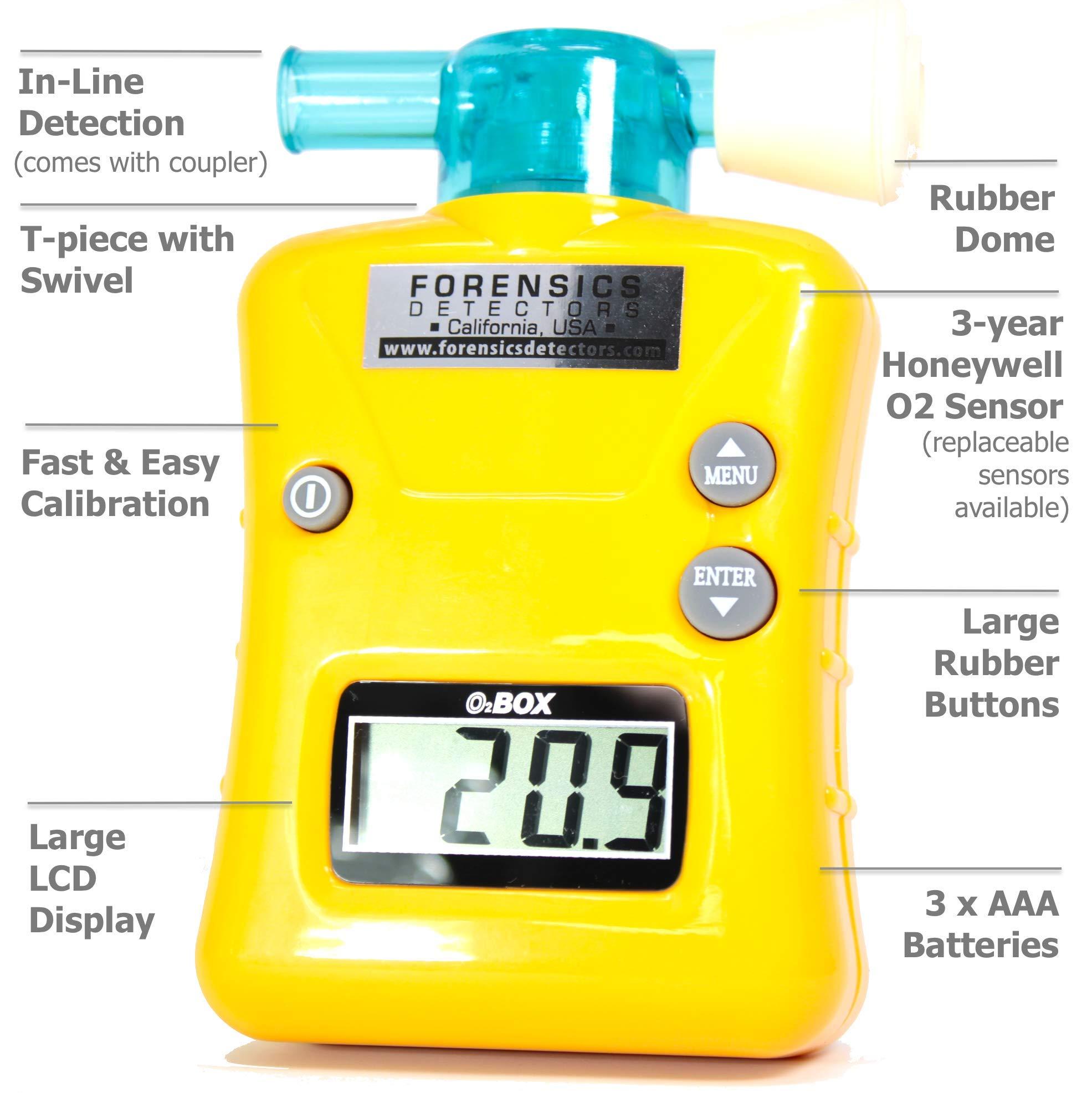 FORENSICS DETECTORS FD OXYGEN Analyzer by FORENSICS | 0%-100% with 0.1% resolution | Scuba, Nitrox, Divers | Water Resistant Case |