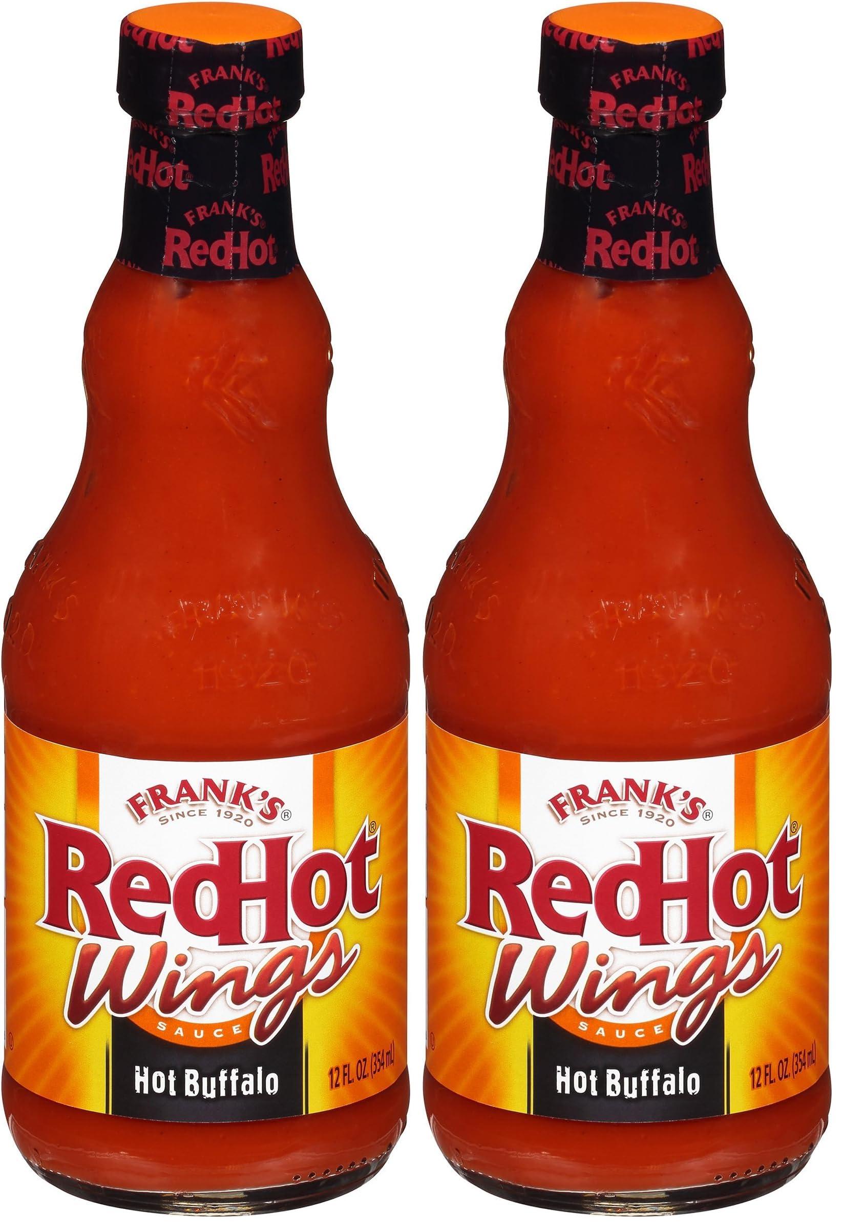 Frank\'s RedHot Frank\'s RedHot Hot Buffalo Wings Hot Sauce, 12 fl oz (Pack of 2)