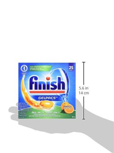Finish Finish Gelpacs Scent Automatic Dishwasher Detergent, Orange, 25 Count