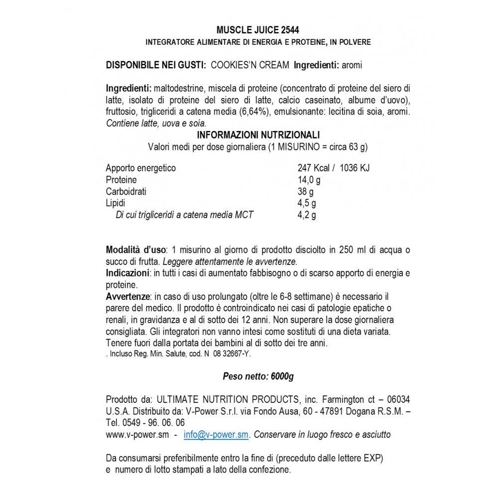 Ultimate Nutrition Ultimate Nutrition Muscle Juice 2544Cookies & Cream