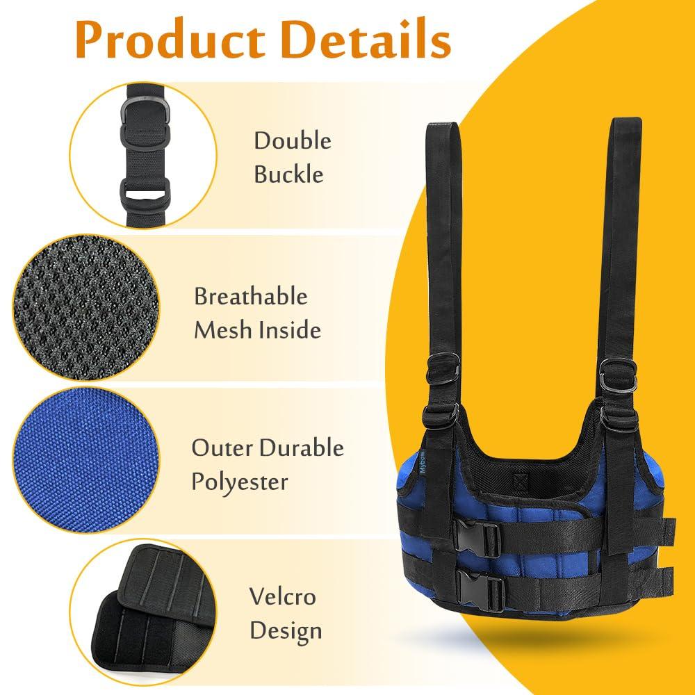 Mybow Mybow Back Stretcher Lumbar Traction Device Spine Decompression Belt for Pain Relief Stretcher Spinal Back Belt Portable Thoracic Spinal Decompression Harness Stretching Device (M)