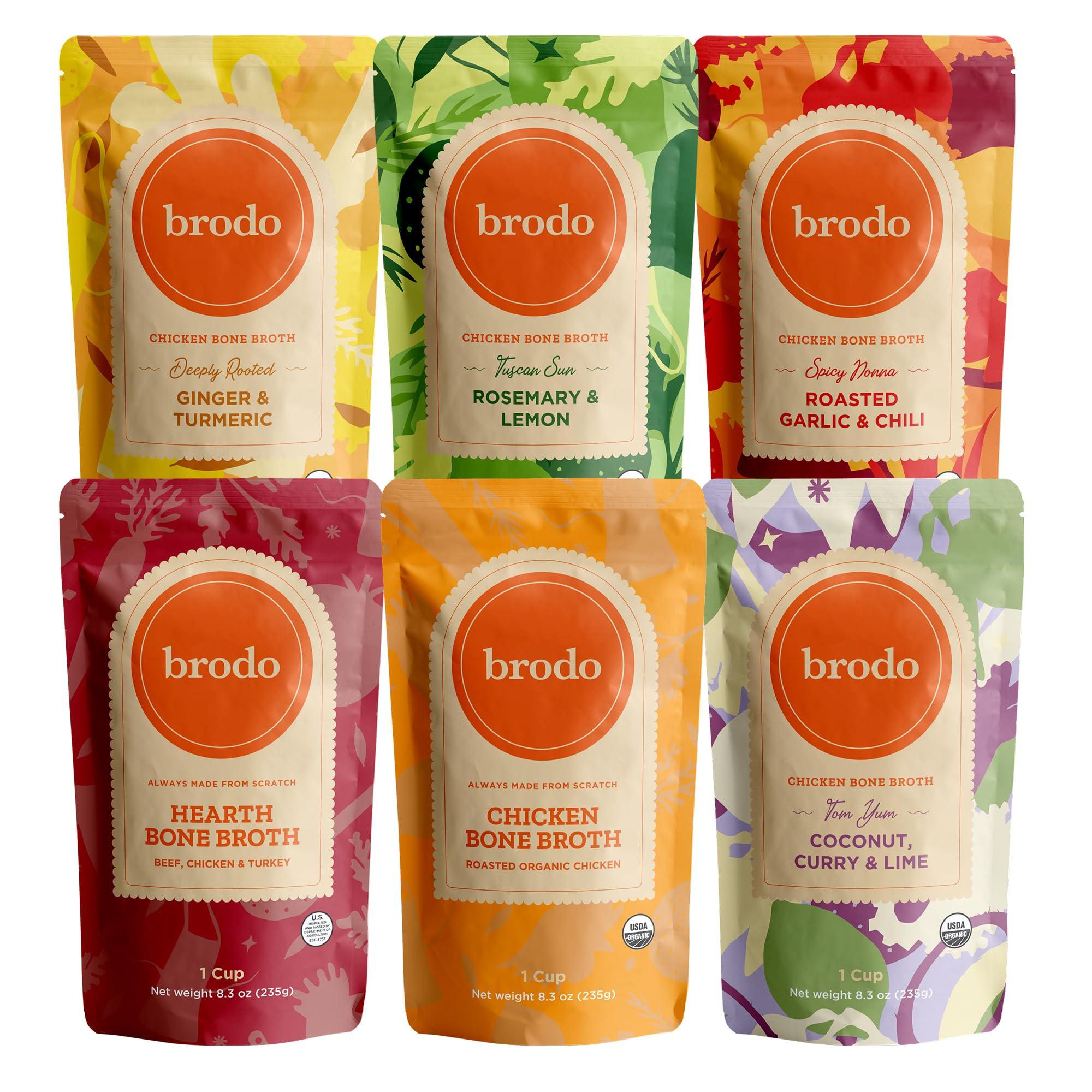 Brodo Brodo Chicken Broth (8.3 Ounce (Pack of 6), Brodo Variety Pack)