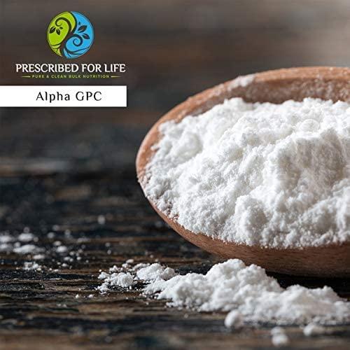 Prescribed For Life Prescribed For Life Alpha GPC Powder, L Alpha glycerylphosphorylcholine, Choline Supplement for Cognitive Function and Healthy Memory & Brain Support, Non GMO, Vegan, Soy Free (1kg / 2.2lb)