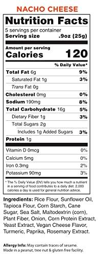 WAI LANA Wai Lana Chips Rice Crisps – Nacho Cheese, Gluten-Free, Vegan, Non-GMO, 4.5 oz (Count of 6)