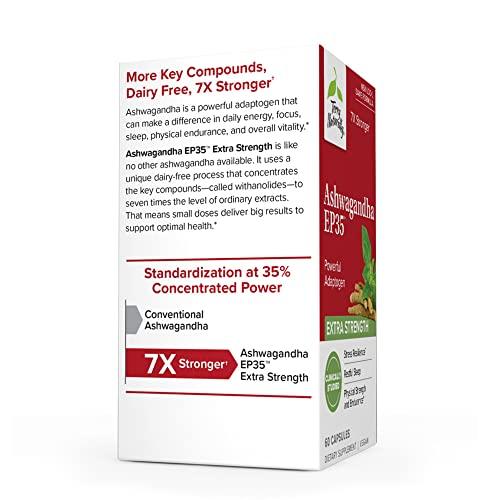 Terry Naturally Terry Naturally Ashwagandha EP35 Extra Strength - 60 Capsules - Powerful Adaptogen - Non-GMO, Vegan - 60 Servings