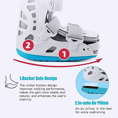 Tairibousy Tairibousy Walker Fracture Boot Air Cam Walker Boot Inflatable Walking Boot for Achilles Tendon Surgery, Acute Ankle Sprains, Broken Toe Foot, Post Op Care (S)