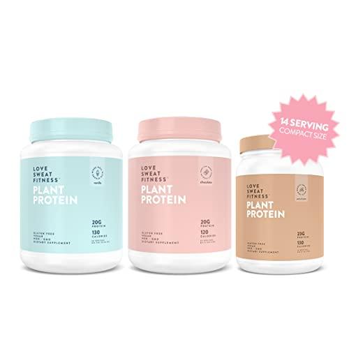 Love Sweat Fitness Love Sweat Fitness Organic Vegan Protein Powder | Peanut Butter | 23g Protein, 14 Servings, Plant Based, Gluten Free, Non-GMO