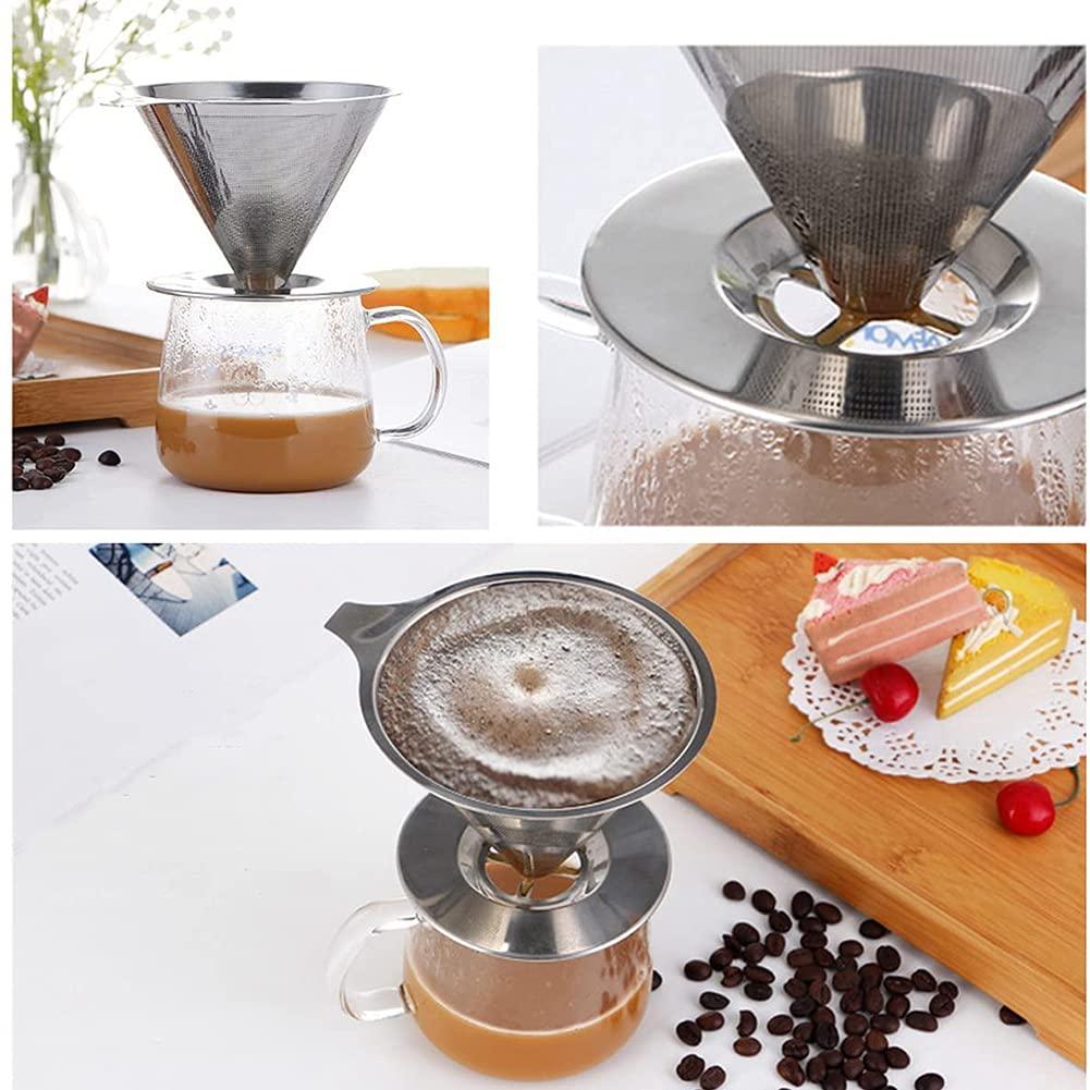 Pasotim Pour over Coffee Dripper Reusable Cone Coffee Filter Portable Pour over Coffee Maker Home Office Camping