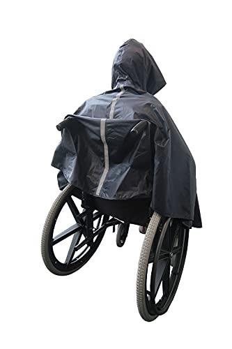 ActionCare ActionCare - Waterproof Wheelchair Poncho - Adult Standard - Wheelchair Rain Cape, Navy