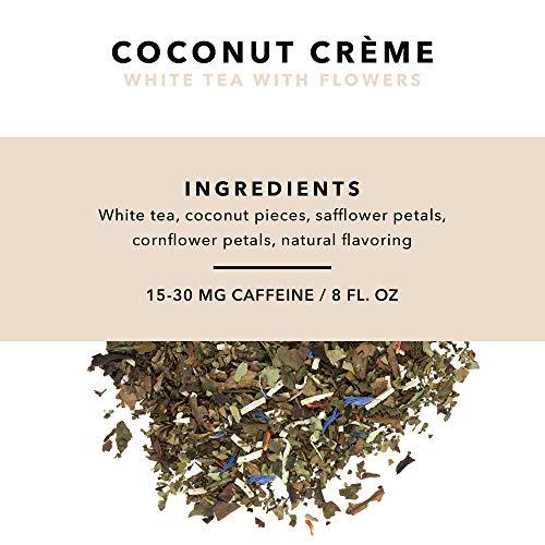 Pinky Up Pinky Up Coconut Crème Loose Leaf Tea | White Tea, 15-30 mg Caffeine Per Serving, Naturally Calorie & Gluten Free | 2.8 Ounce Tin, 25 Servings