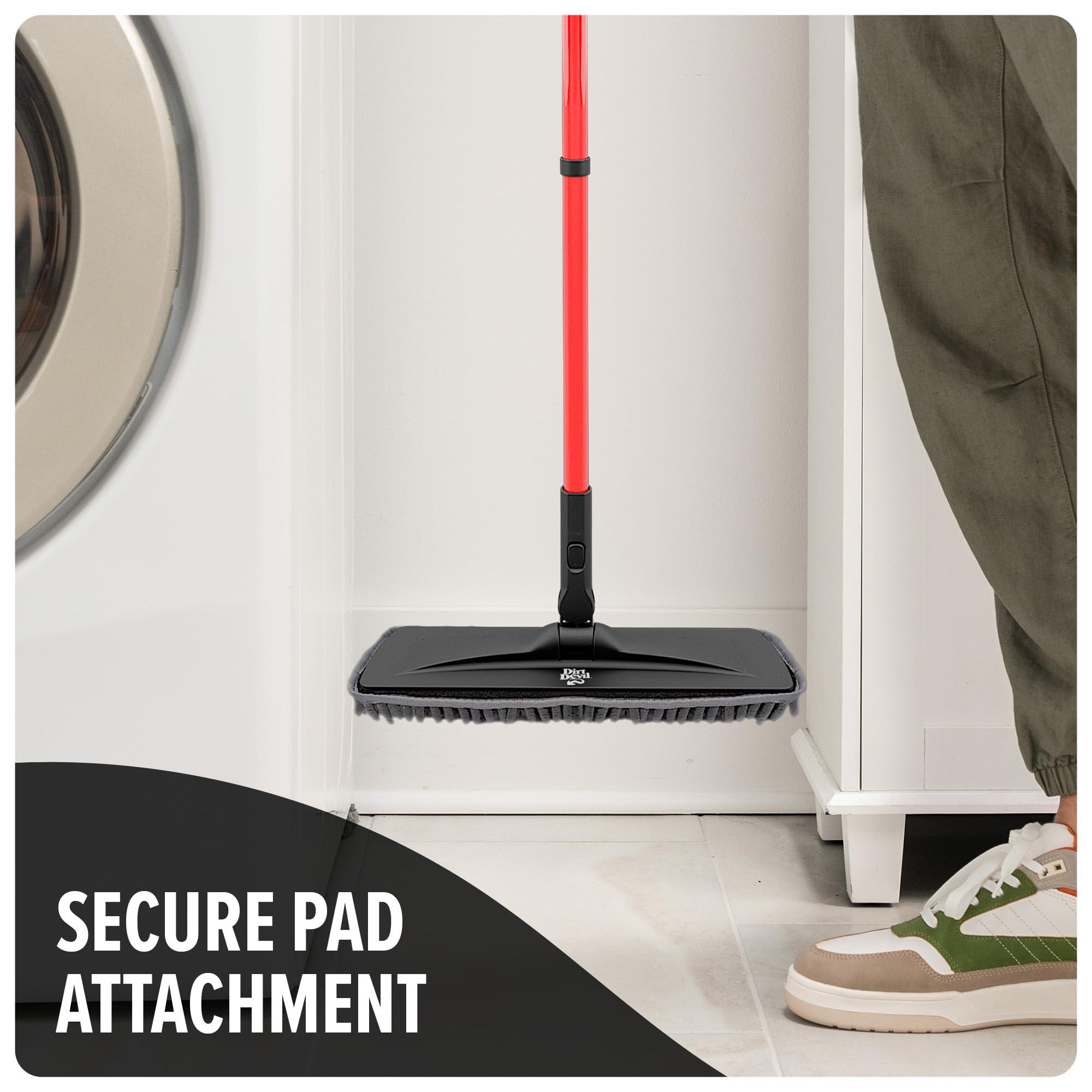 Dirt Devil Dirt Devil Dust Mop Replacement Pads, Pack of 2, Hardwood Floor Sweeper, Reusable Microfiber Dust Mop Pad, Multi-Surface Cleaner, AD52400, Grey