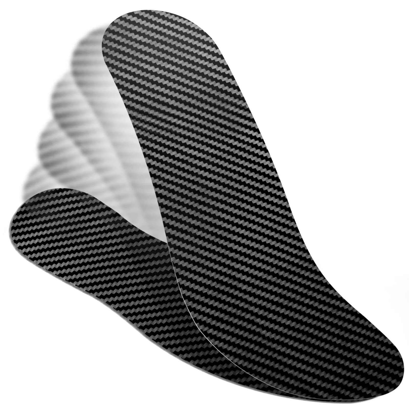 Docarbonfi Carbon Fiber Insoles for Sport, Foot Support Performance Insoles for Athletes-Reduces Shock to Increase Energy Return & Injury-Preventing, Sport Insole fit for Playing Basketball,Soccer,Running, 235mm