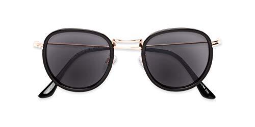 Mass Vision Mass Vision The Esteemed Reading Sunglasses with Full Lens Sun Reader (non bifocal) (Black/Gold, 1.5)