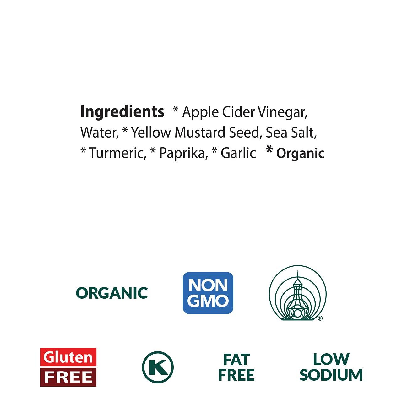 Eden Eden Organic Yellow Mustard, 9 oz Glass Jar, Stone Ground, with Apple Cider Vinegar