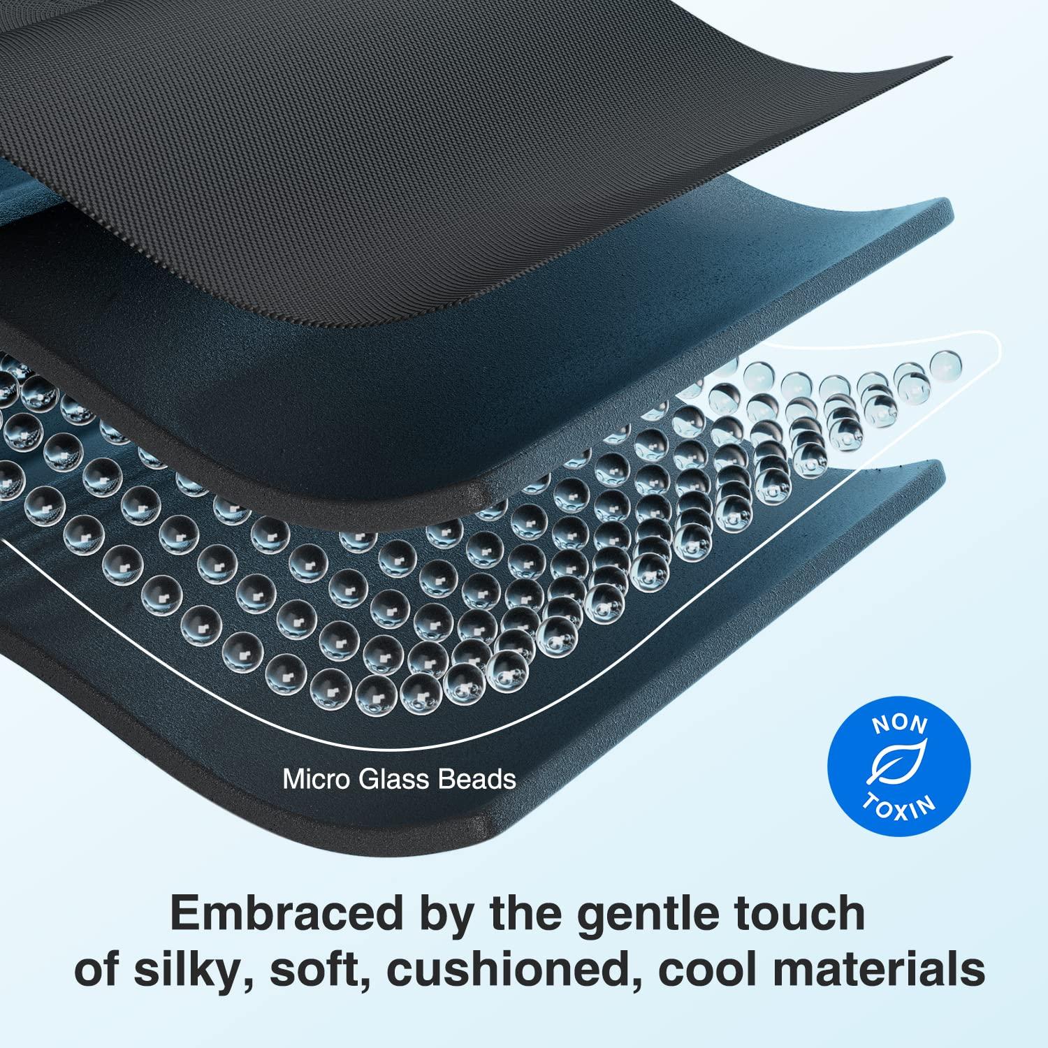 YFONG YFONG Weighted Sleep Mask, Women Men 3D Eye Mask Blocking Lights Sleeping Mask (4.2oz/120g), Pressure Relief Night Sleep Eye Mask with Adjustable Strap, Eye Cover Blindfold for Travel Nap Yoga, Blue