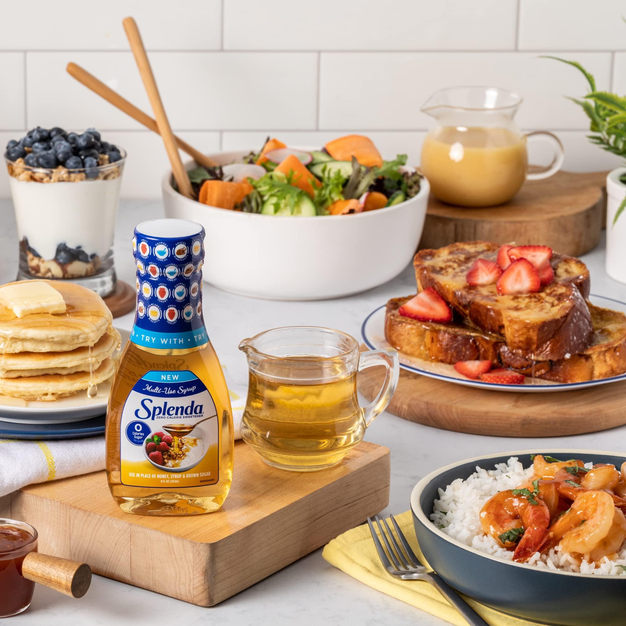 SPLENDA Splenda Multi-Use Allulose Syrup, Zero Calorie, Sugar Free Substitute for Maple Syrup, Honey, Agave and Brown Sugar, 8oz Bottle