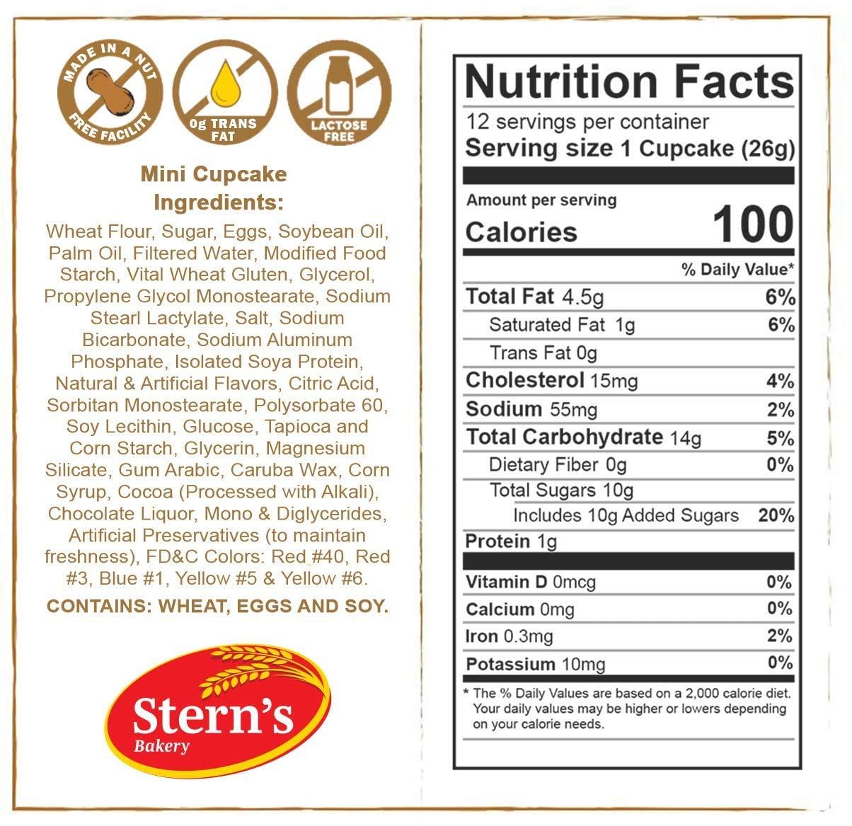 Stern's Bakery Gourmet Cookie Gift Box | 12 Individually Wrapped Sprinkle Cupcakes | Valentine Cookie Basket | Christmas, New Years & Birthdays | Men, Women & Kids | Sterns Bakery (Sprinkle Cupcake Gift Pack)