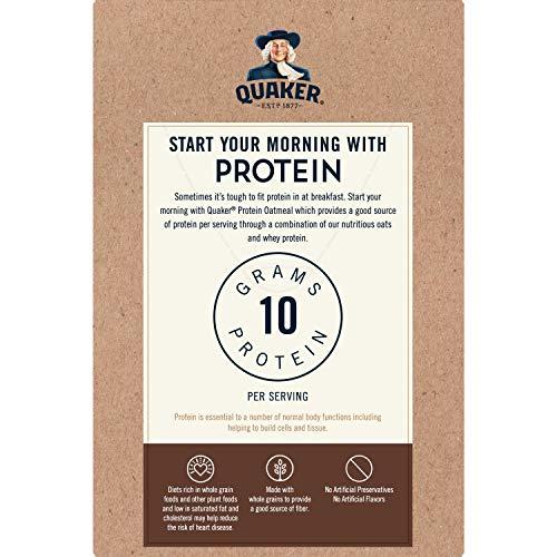Quaker Quaker Instant Oatmeal, Protein Maple Brown Sugar, 10g Protein, 12.6 oz - Pack of 6