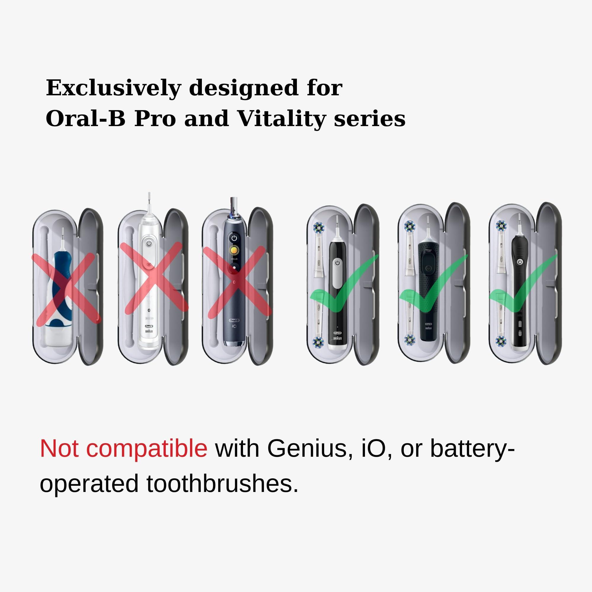 wober Travel Case for Oral B Pro 1000 Electric Toothbrush - Specifically Designed for Oral-B Pro 1000/1500/2000/3000/3500/Vitality, Hard Protective Cover, Portable Toothbrush Holder