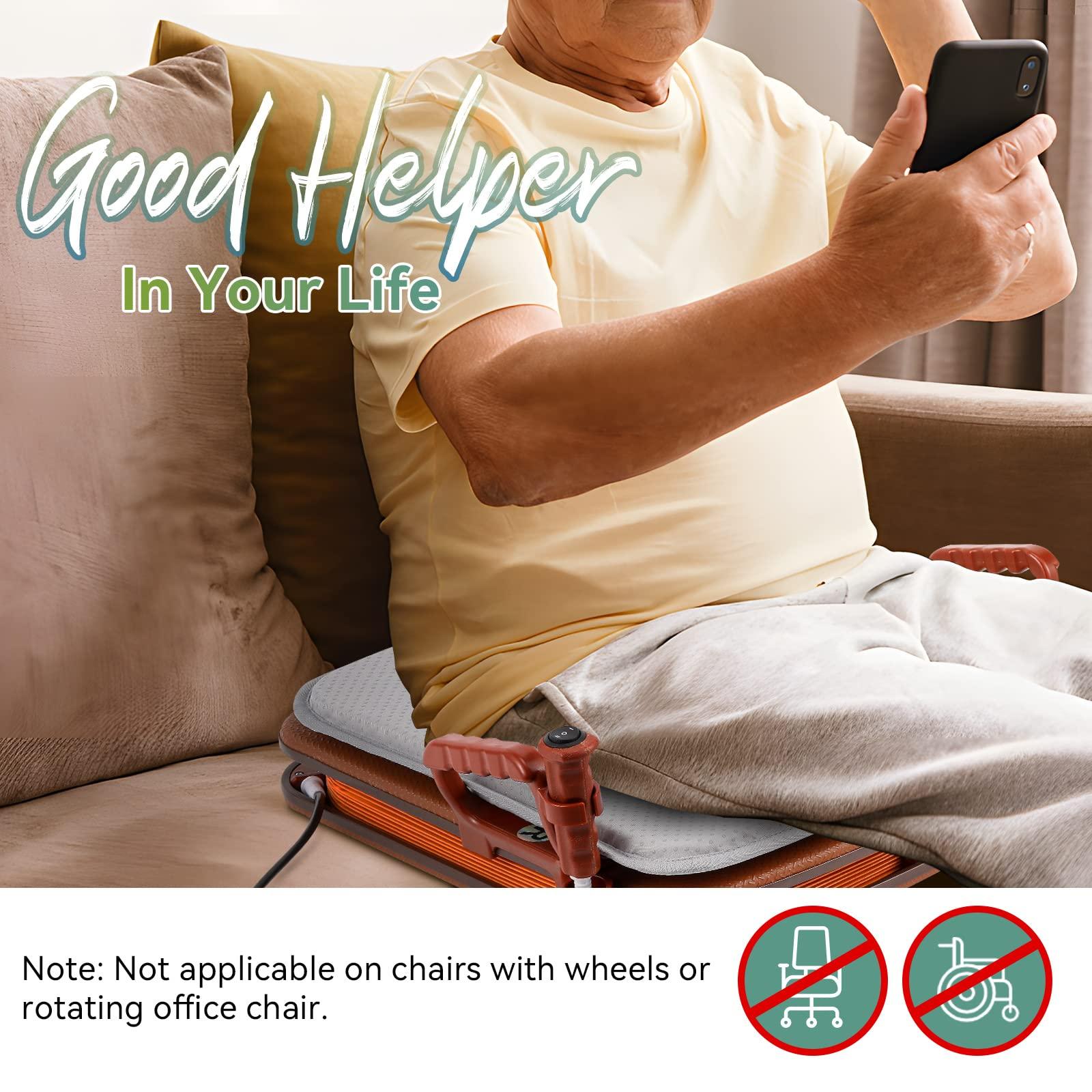 Spolehli Spolehli Seat Assist Lifting Cushion for Elderly with Pad, Chair Lift Assist Devices for Seniors Adults with 220lb Weight Capacity Lifting Angle Up to 35, Portable seat lift with Button Control