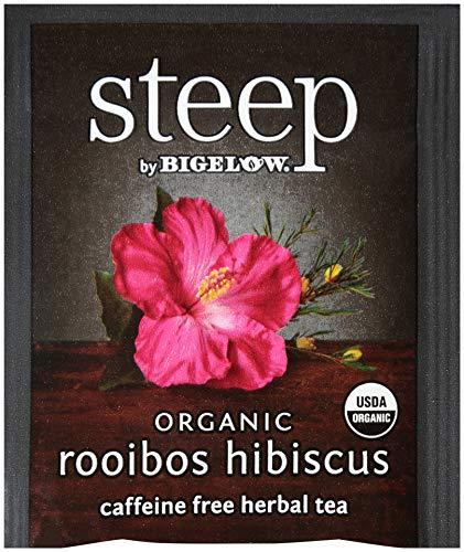 Bigelow Tea steep Organic Rooibos Hibiscus Herbal 20 Count Box, Certified Organic, Gluten-Free, Kosher Tea in Foil-Wrapped Bags