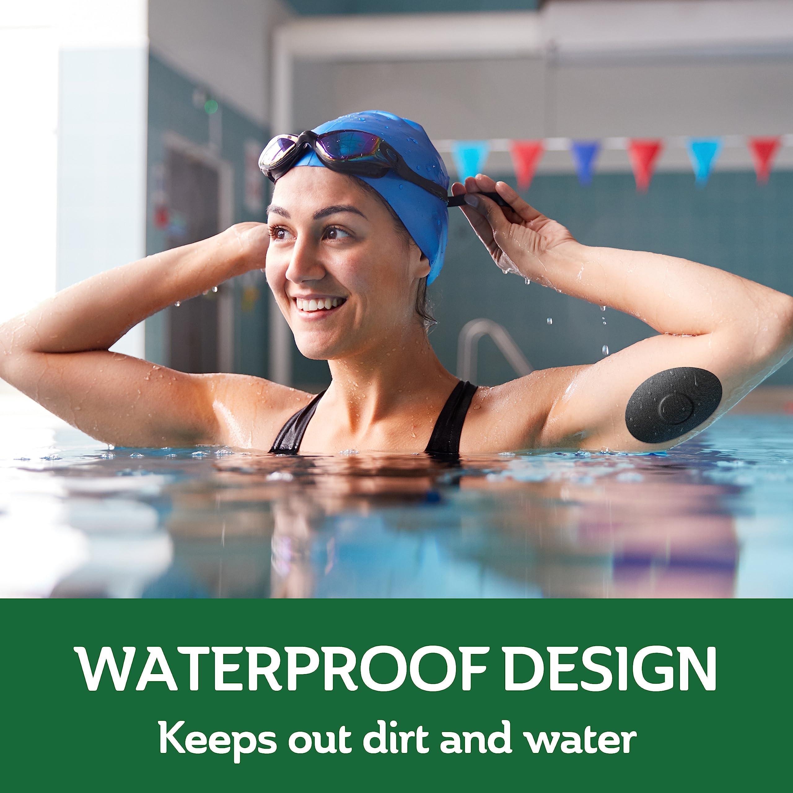 Curad Curad Black CGM Patches (25-Count) | 3.13\" x 4.13\" Continuous Glucose Monitor Patches | Versatile CGM Cover | Waterproof & Easy-Peel Continuous Blood Glucose Monitor Patch for Consistent Application