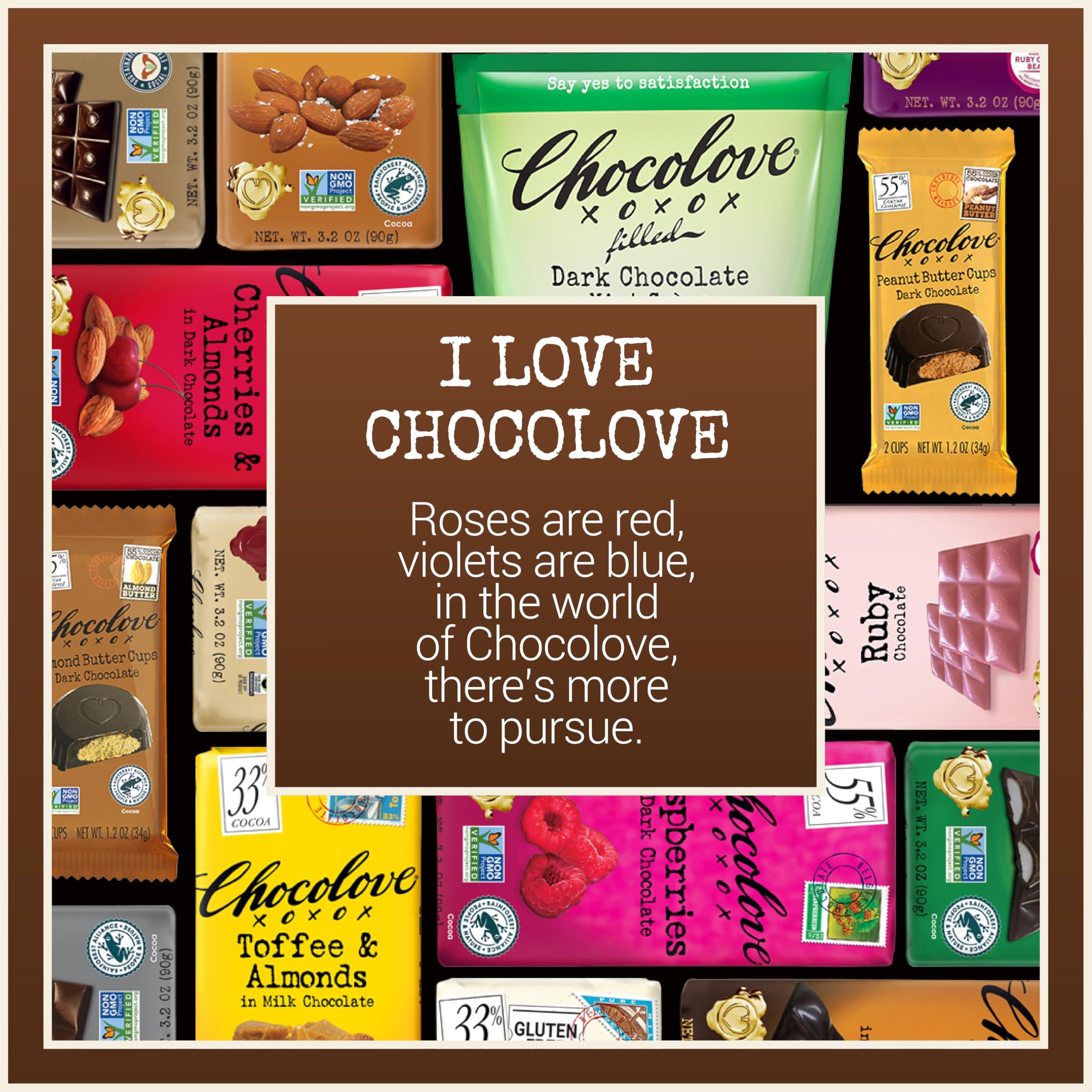 Chocolove Chocolove Coffee Crunch Dark Chocolate Bars | 55% Cocoa | Crunchy Coffee Bean Bits | Smooth & Sweet | Premium Belgian Dark Chocolate | Non GMO, Rainforest Alliance Certified, 3.2oz Bar (12 Pack)