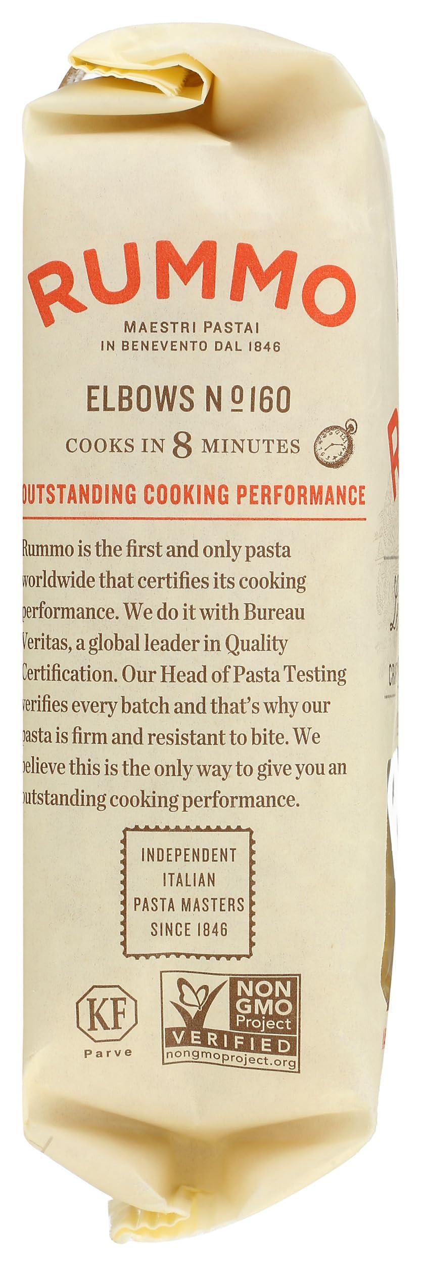 Rummo Rummo Elbows Pasta N.160 - Elbow Macaroni Pasta Noodles, Elbow Noodles, Durum Wheat Pasta, Italian Pasta, Dry Pasta - 16 Ounce (Pack of 1)