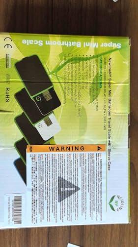 Newline NY NewlineNY Step-on Super Mini Smallest Travel Bathroom Scale with Protection Sleeve: SBB0638SM-TW(Trendy Wave)+S002BU