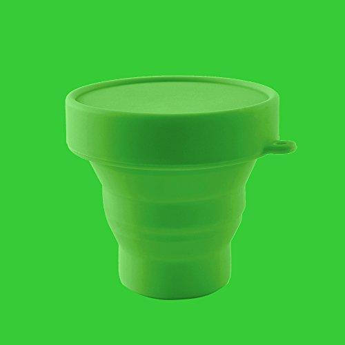 LUCKY CLOVER Menstrual Cup Sterilizer Cleaner, LUCKY CLOVER Collapsible Silicone Cup Foldable Sterilizing Cup for Menstrual Cups and Storing Your Diva Cup - Foldable for Travel(Green)