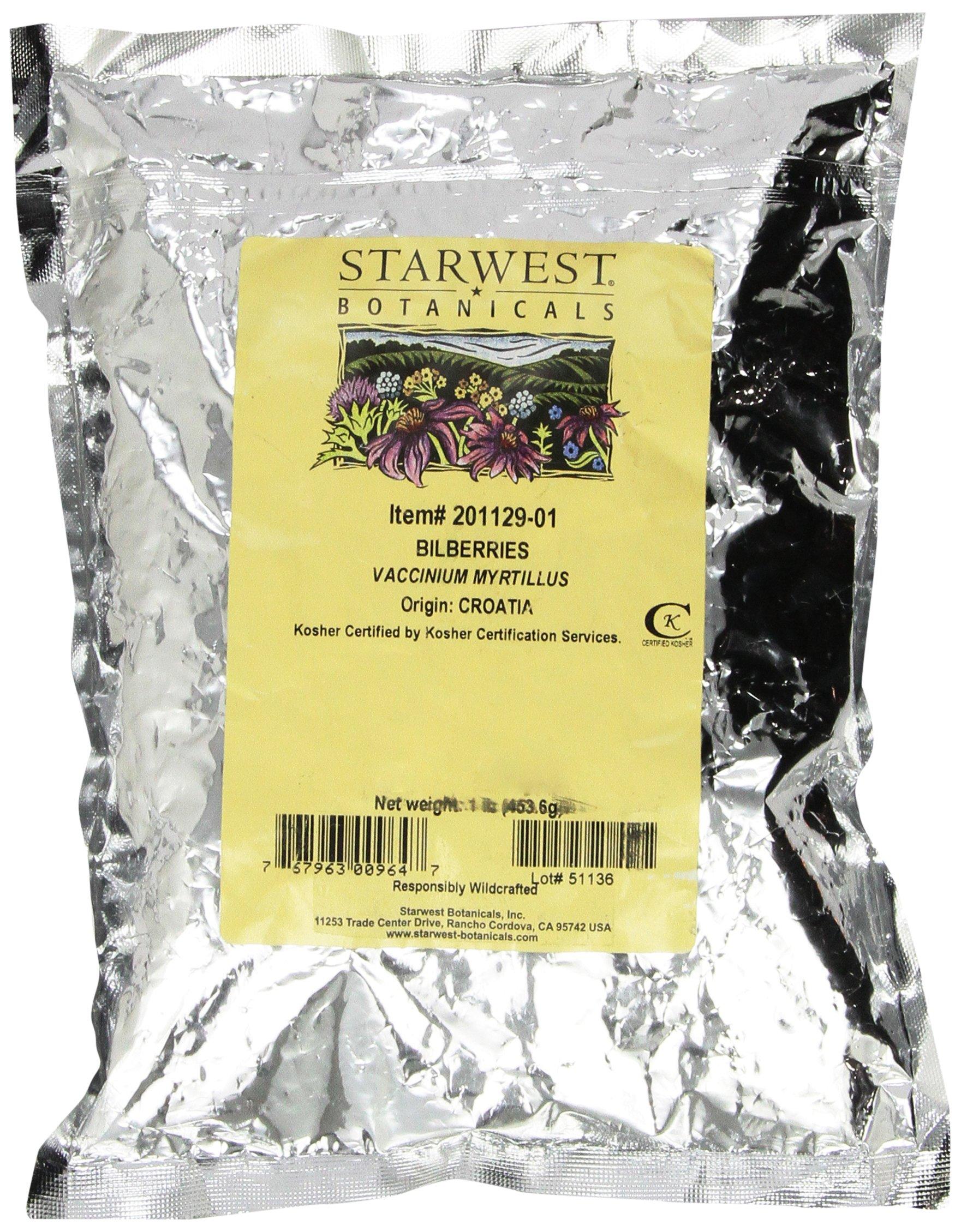 Starwest Botanicals Organic Bilberries Whole - 1 lb