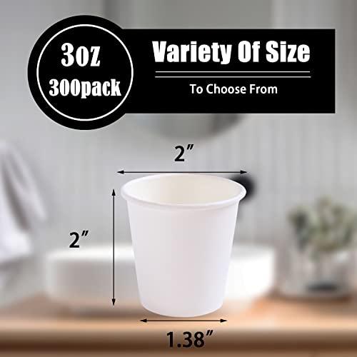 Lamosi Lamosi 300 Pack 3 oz Paper Cups for Bathroom, Disposable Small Mouthwash Cups, Espresso Cups, 3oz Mini Cups for Travel, Party, Picnics, Home, Applicable to Cup Dispenser