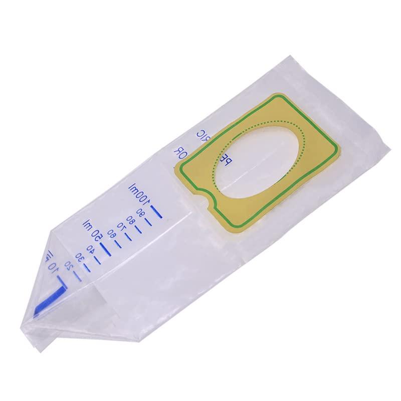 Yeustkony 20 PCS Pediatric Urine Bag Collectors, Disposable Baby Clear Catcher Pouch Individually Pee Bags Spill Proof Baby Urine with Adhesive Surface for Kids Urine Collection