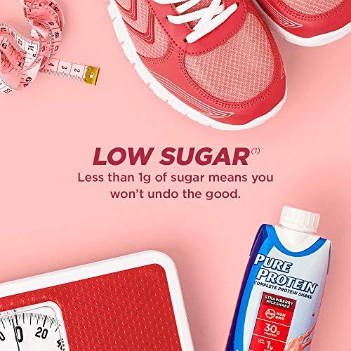 Pure Protein Pure Protein Shake, Strawberry, 30g Protein, 11 FL Oz, 4 Ct (Pack of 1)