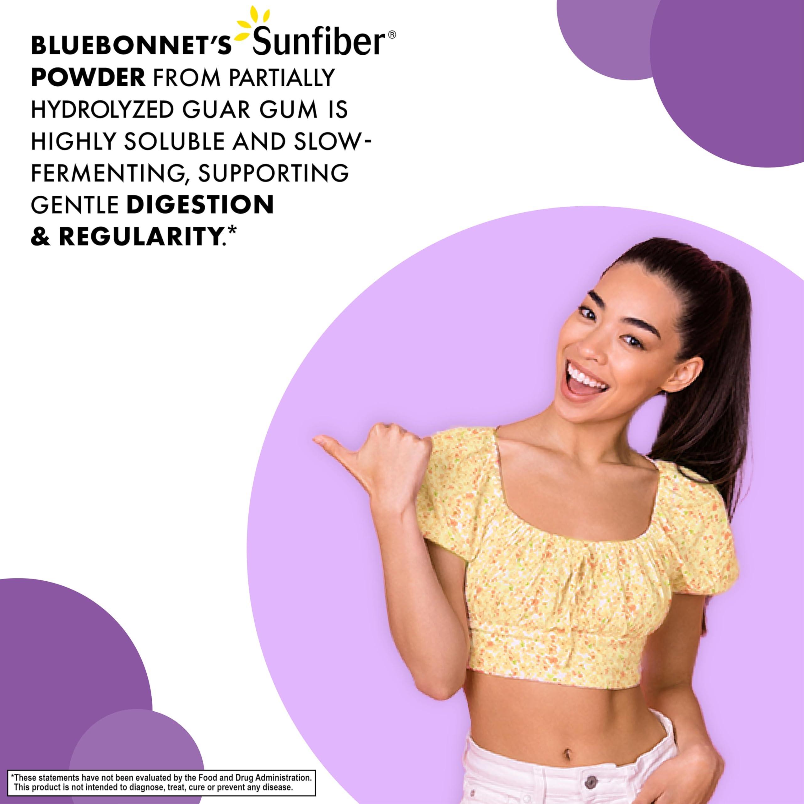 Bluebonnet Bluebonnet Nutrition Sunfiber 6 g of Plant Based Prebiotic Soluble Fiber Supports Digestive Health* - Instant Dissolve Non-GMO, Vegan, Kosher, Low-FODMAP Unflavored, 7.4 OZ, 30 Servings