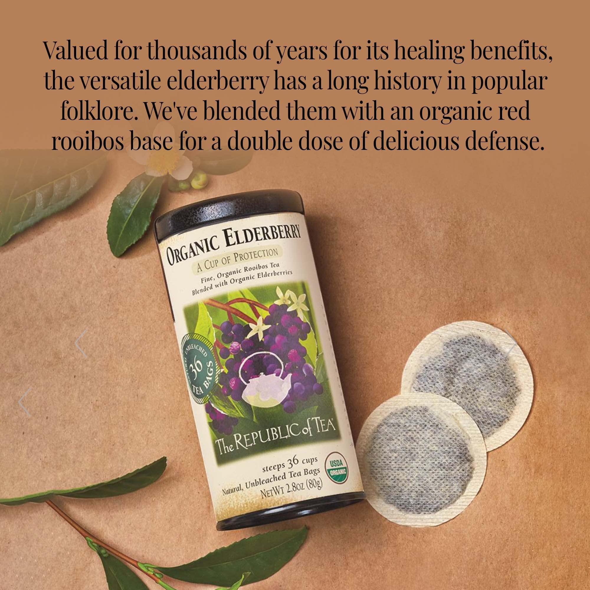The Republic of Tea The Republic of Tea Organic Elderberry Herbal Tea, 36 Tea Bag Tin