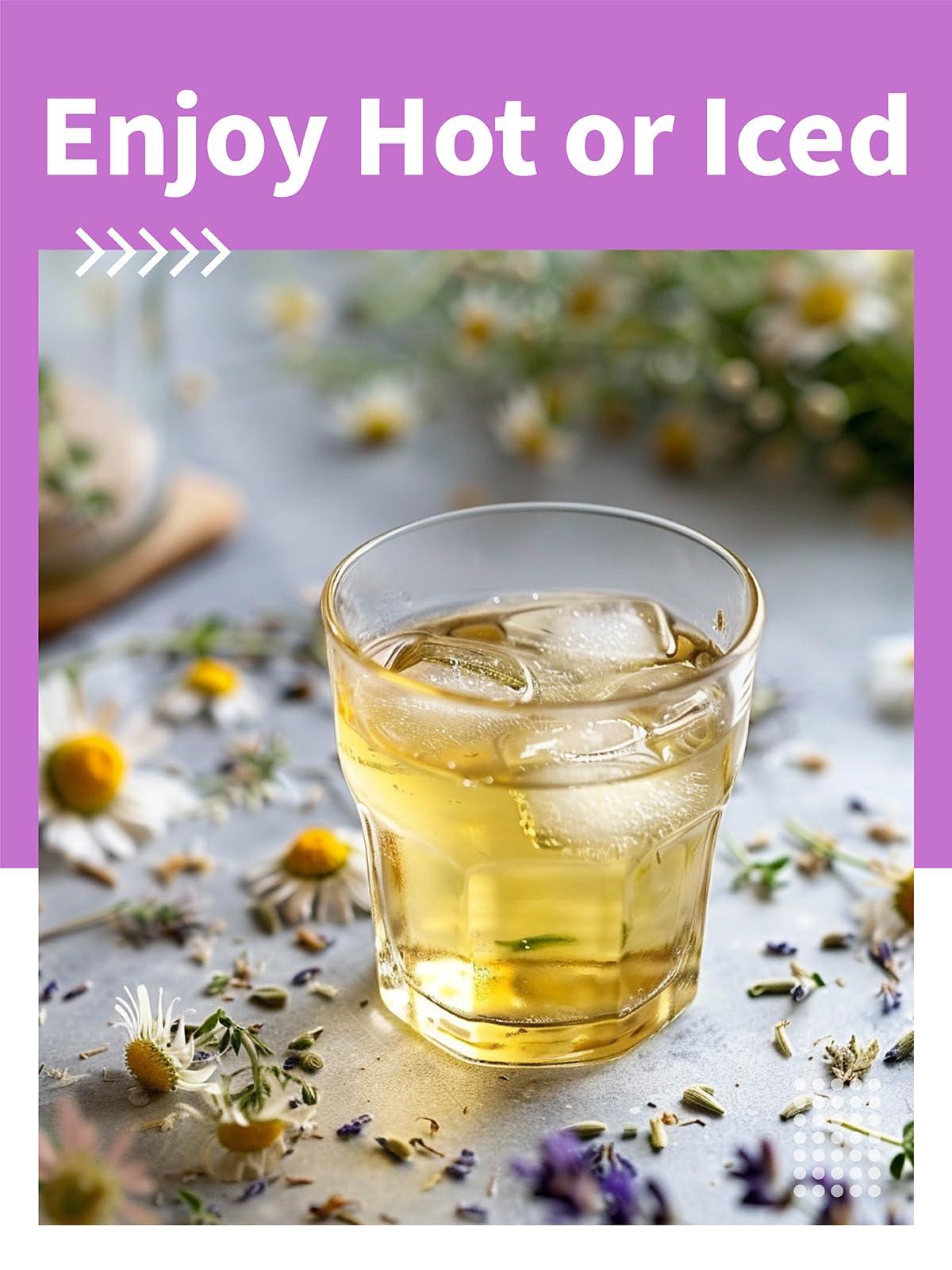 HYNTMYT HYNTMYT Chamomile & Lavender Tea, Blend of Chamomile, Lavender, and Lemon Balm, Soothing & Aromatic, Caffeine Free, 120 Count